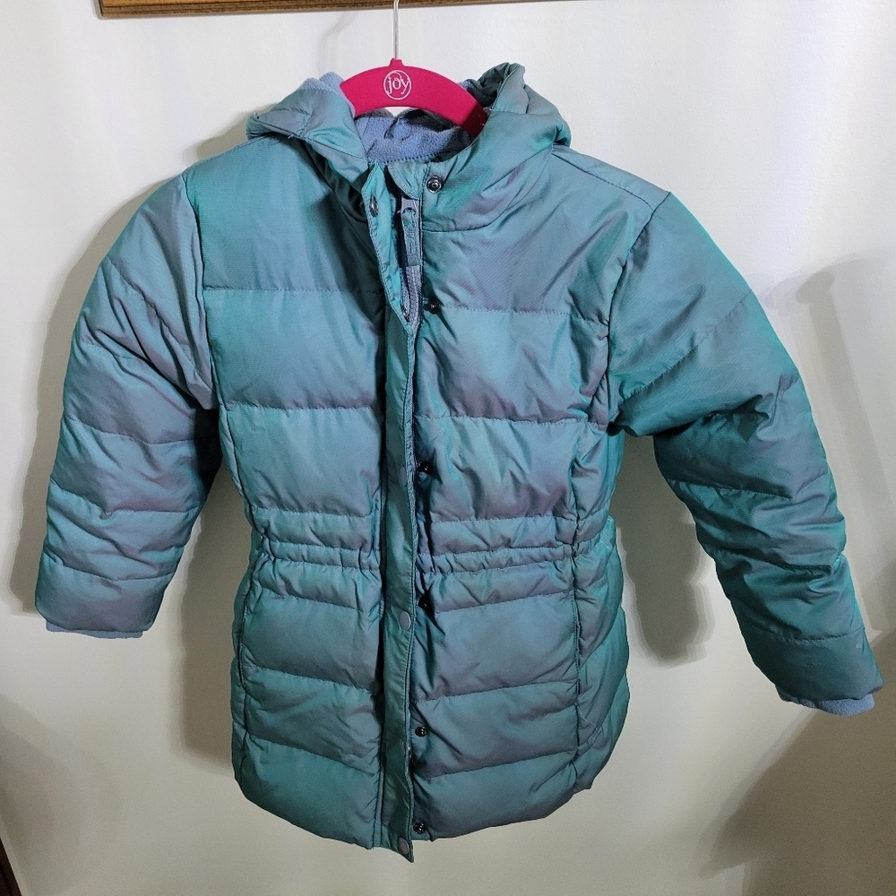 Eddie Bauer Girl's Puffer Iridescent Coat, Size XS 5-6